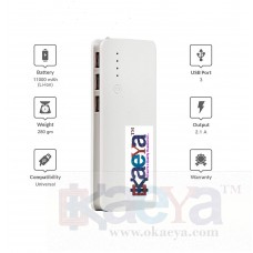 OkaeYa 11000mAh Power Bank Compatible for Vivo V9, Y71, V7 Plus, V7, Y69, Y53i (White)